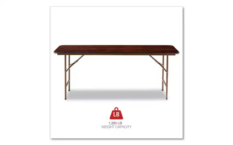 Table pliante en bois, rectangulaire, 71,88 l x 17,75 P x 29,13 H, acajou