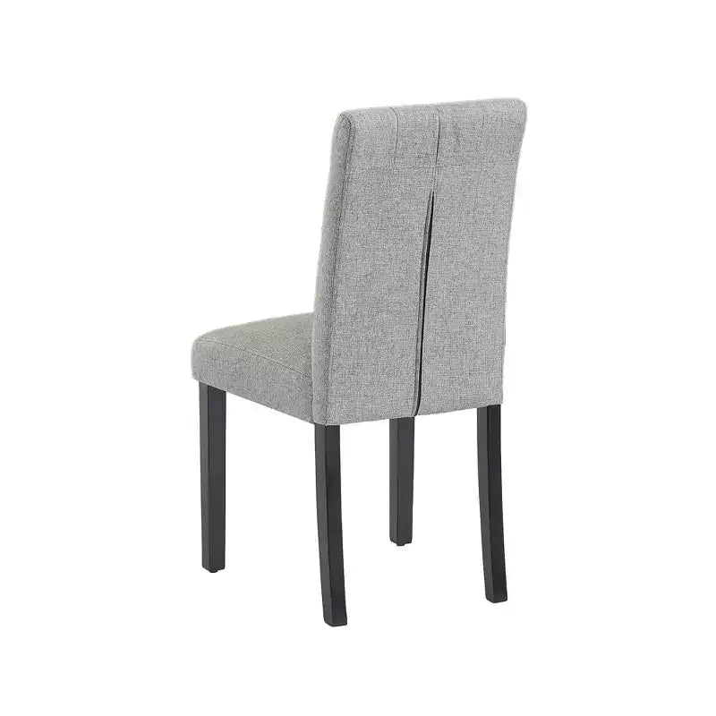 Chaises de salle à manger rembourrées Lot de 2/4/6 Chaises à dossier haut capitonné Siège rembourré et pieds en bois de caoutchouc Chaises de salle à manger Café/Beige/Gris