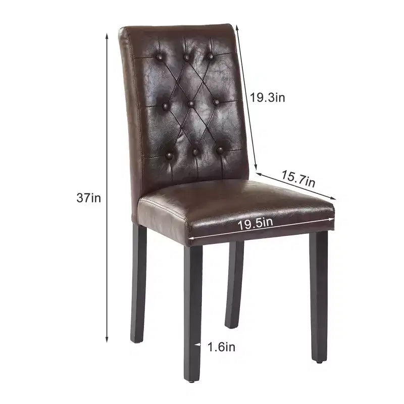 Chaises de salle à manger rembourrées Lot de 2/4/6 Chaises à dossier haut capitonné Siège rembourré et pieds en bois de caoutchouc Chaises de salle à manger Café/Beige/Gris