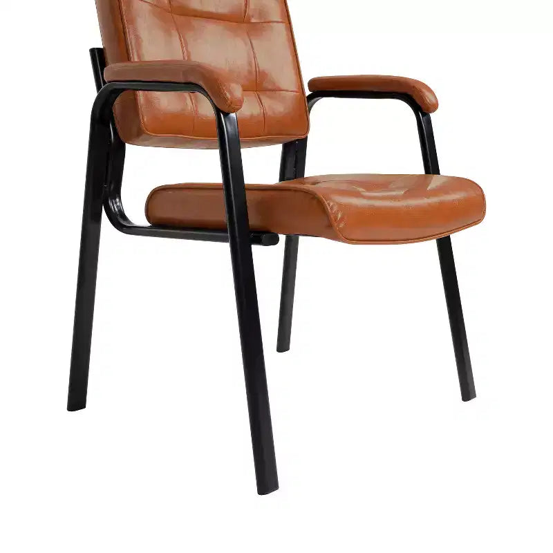 Chaise d'appoint en similicuir avec piètement luge pour visiteurs - Lot de 2/4/6/8