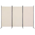 FDW Versatile 3-Panel Room Divider Folding Privacy Screen with Metal Frame Space Separator Background Wall Freestanding Room Dividers
