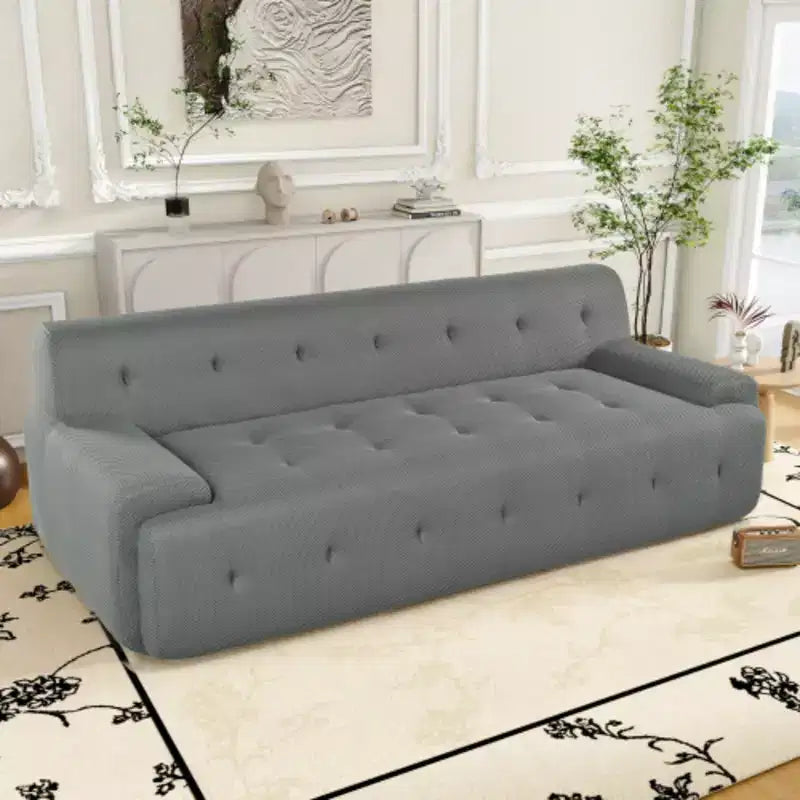 Canapé capitonné de style minimaliste moderne, canapé de compression 3 places pour salon, chambre et appartement