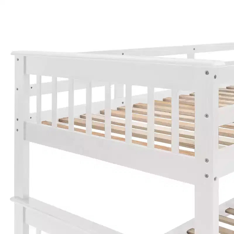 Lit superposé jumeau sur grand avec escalier, tiroir, rangement et barrière de sécurité