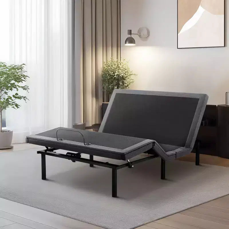 JIONJOY Ergonomic Motorized Bed Frame with Wireless Remote - Independent Head/Foot Tilt, Silent Power Motor, Ideal for Relax, Work, Read & TV Time