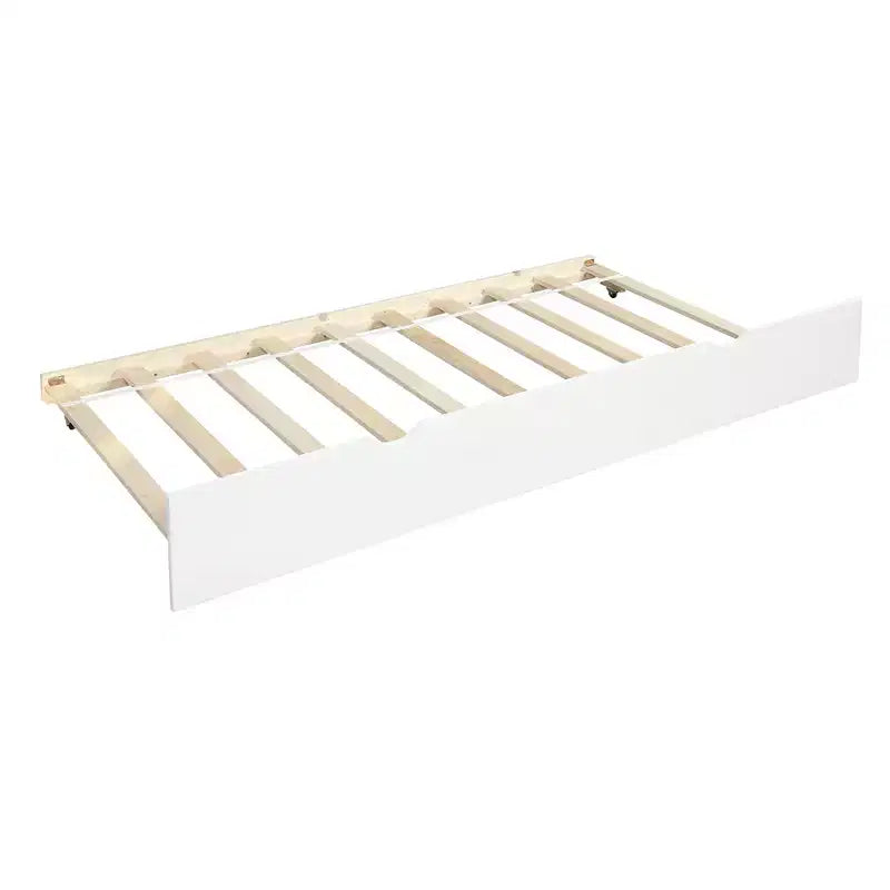Lit de repos en bois de taille double au design moderne avec lit gigogne, construction robuste