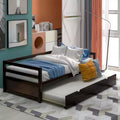 Whisen Modern Design Twin Size Wooden Daybed with Trundle, Sturdy Construction