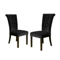 GDFStudio Villere Contemporary Tufted Roll Top Dining Chairs with Tapered Leg (Set of 2)