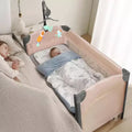 Lit bébé cododo 3 en 1, Cododo avec matelas et drap, Se transforme en nacelle, Parc, Lit bébé de voyage pliable