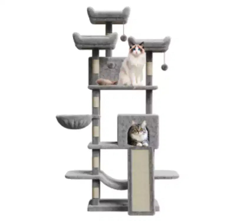 Large Cat Tree, Plush & Sisal & Paper Tube, Model 2605
