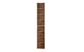VIYET 718-Tier Ultra-Thin Adjustable Bookshelf, Walnut MDF Display Rack w/ Wavy Border (Detachable Home Office Organizer)