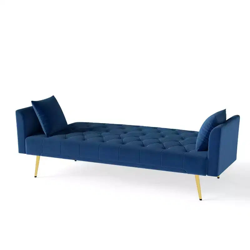 Canapé-lit inclinable moderne en velours avec dossier réglable sur 3 positions, convertible pour petits salons ou chambres d'amis