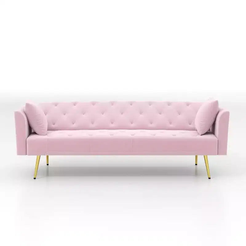 Canapé-lit inclinable moderne en velours avec dossier réglable sur 3 positions, convertible pour petits salons ou chambres d'amis