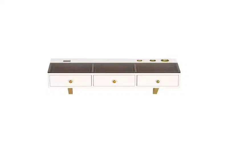 Étagère flottante de 47 pouces avec tiroir, coiffeuse murale multifonctionnelle, bureau mural, convient aux chambres à coucher, beige clair