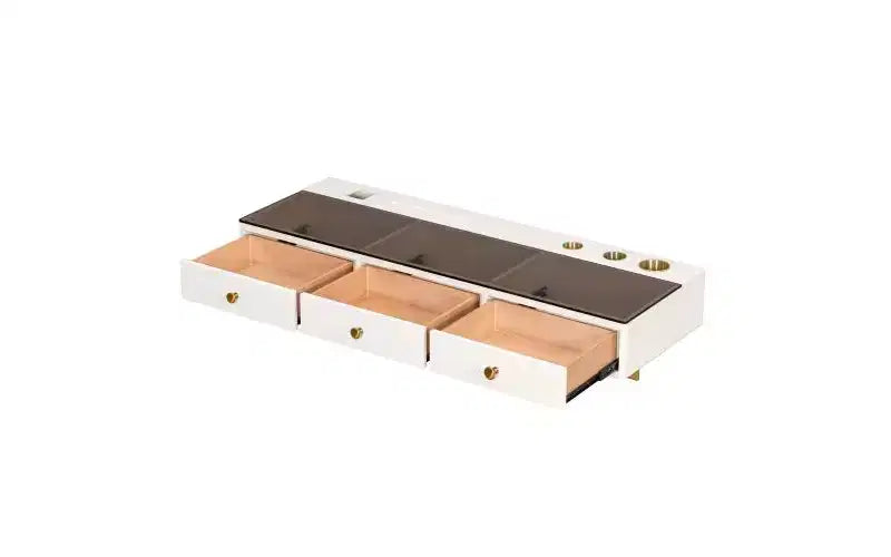 Étagère flottante de 47 pouces avec tiroir, coiffeuse murale multifonctionnelle, bureau mural, convient aux chambres à coucher, beige clair