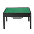 VEVOR Kids Wooden Activity Table,Building Blocks Double-Sided Tabletop, Multi-Purpose Activity Play Table with 2 Storage Bins for Kids 3+ Years,Black